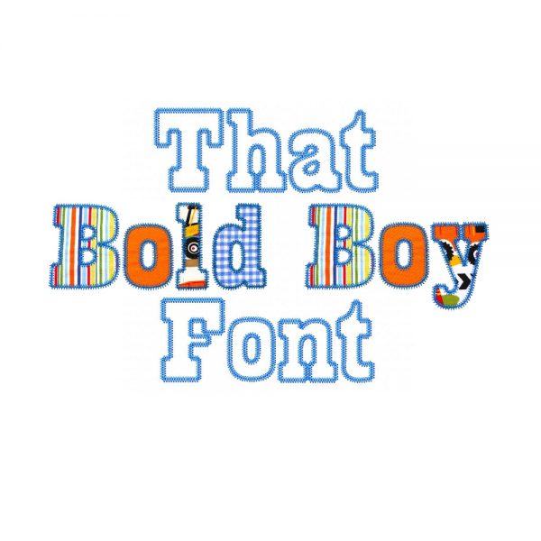 That Bold Boy Font by Big Dreams Embroidery