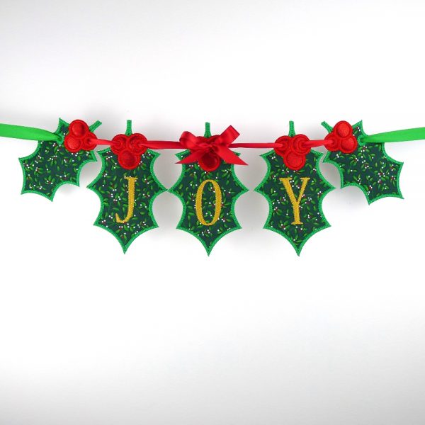 Holly Leaf Banner ITH Project by Big Dreams Embroidery