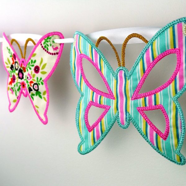 Butterfly Bunting ITH Project by Big Dreams Embroidery