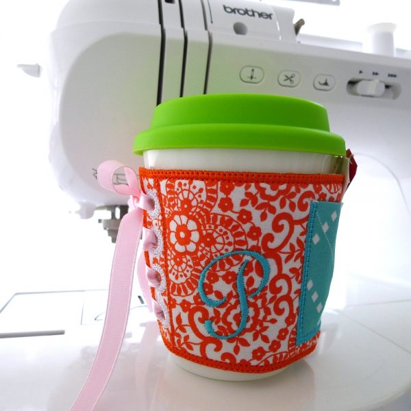 Coffee Cup Sleeve with Pocket ITH Project by Big Dreams Embroidery