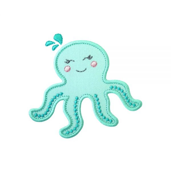 Octopus machine embroidery applique design pattern by Big Dreams Embroidery