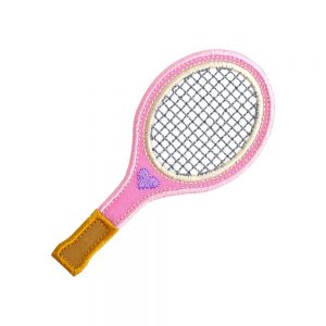 Tennis Racquet machine embroidery applique design pattern by Big Dreams Embroidery
